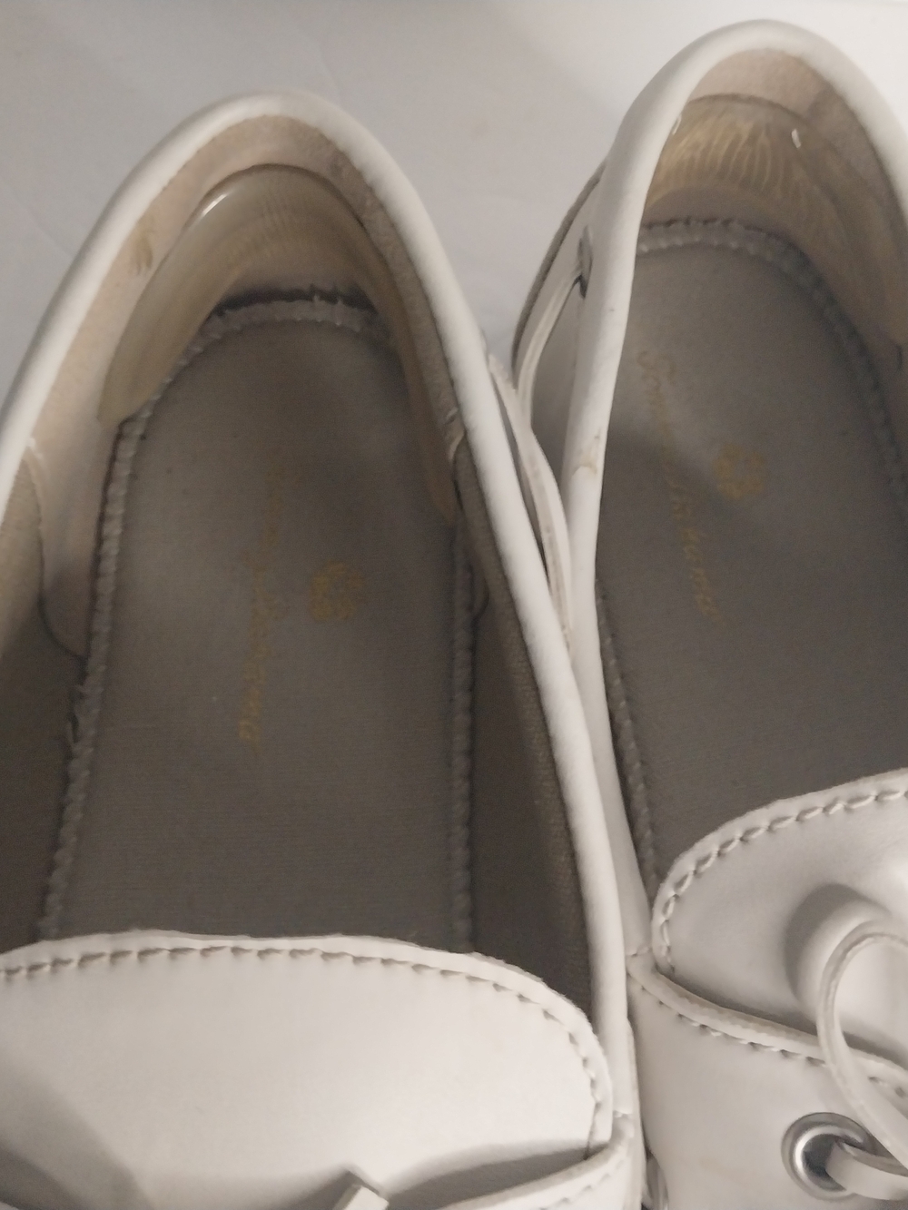 Tommy Bahama White Leather Espadrille Boat Shoes - Picture 3 of 9